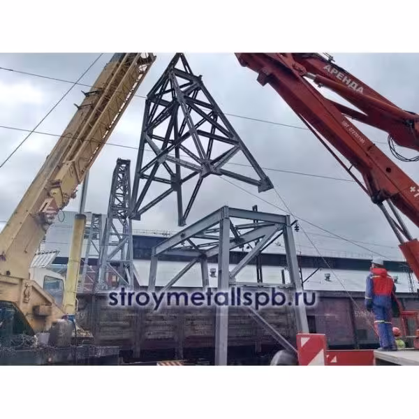 Опоры конвеерной эстакады г. Оленегорск